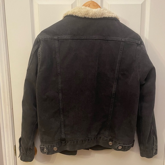 Lined Black Jean Jacket - Picture 2 of 4